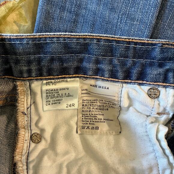 Adriano Goldschmied Jeans 24R blue destroyed made in USA TOMBOY relaxed straight - Picture 5 of 6